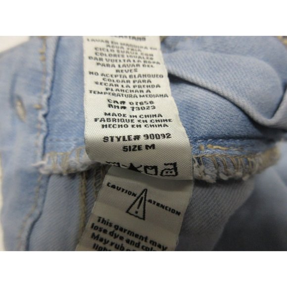 Wax Jeans light wash distressed‎ ankle crop overalls - Picture 8 of 12